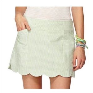 Lilly Pulitzer January Skort in Green Seersucker